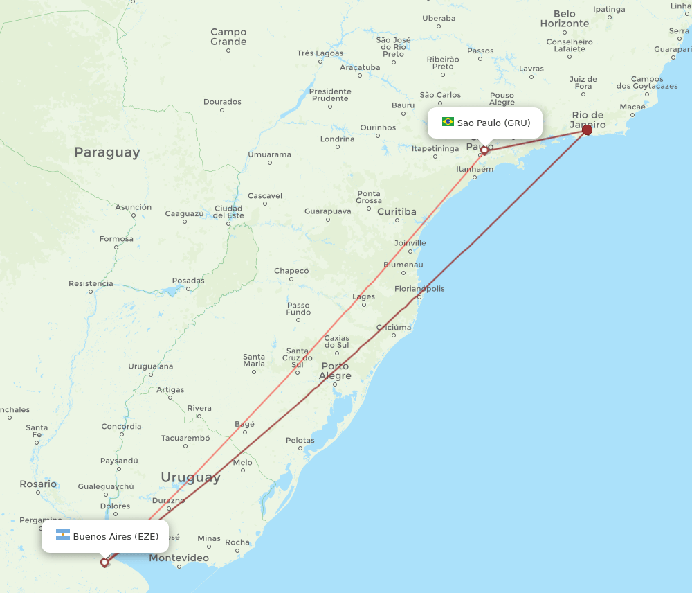 EZE-GRU flight routes