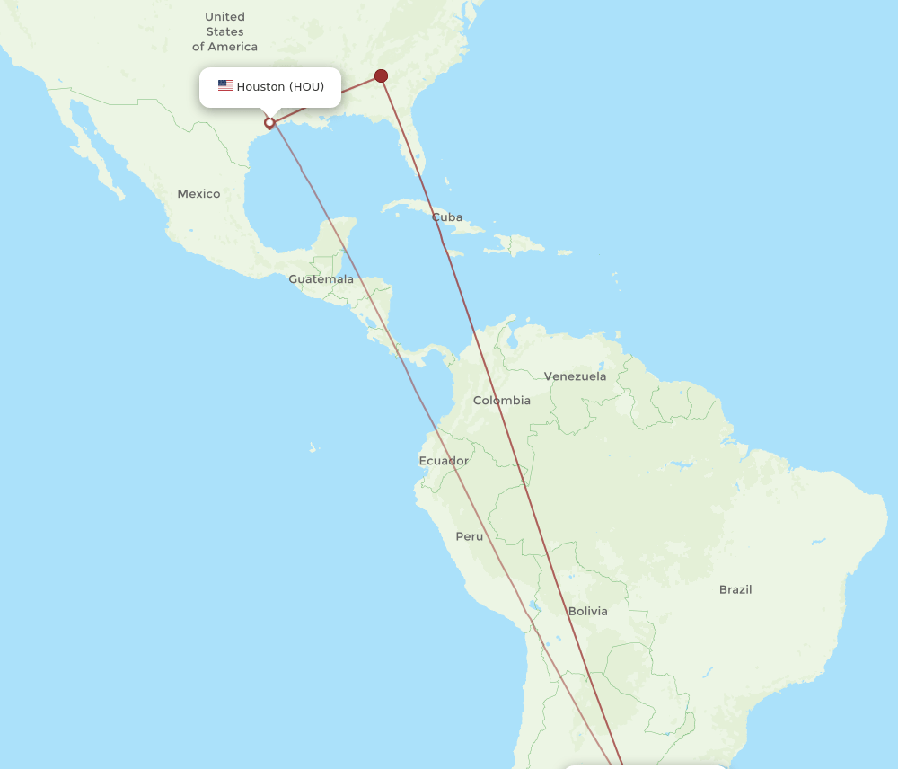 EZE-HOU flight routes