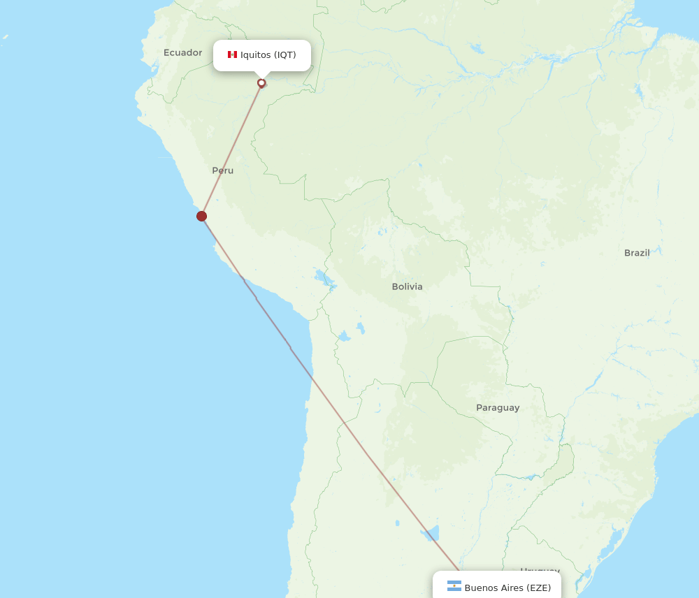 EZE-IQT flight routes
