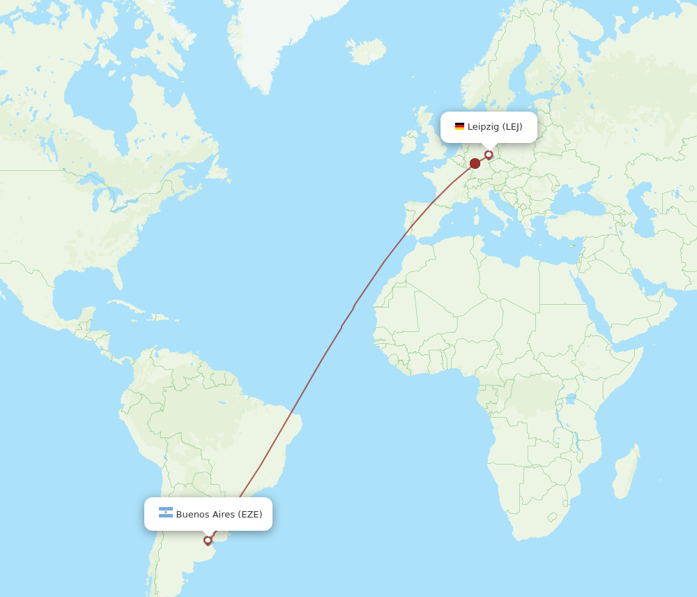 EZE-LEJ flight routes