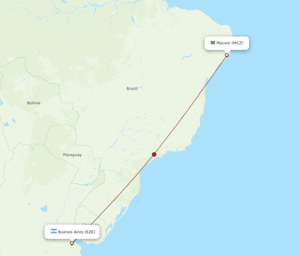 EZE-MCZ flight routes