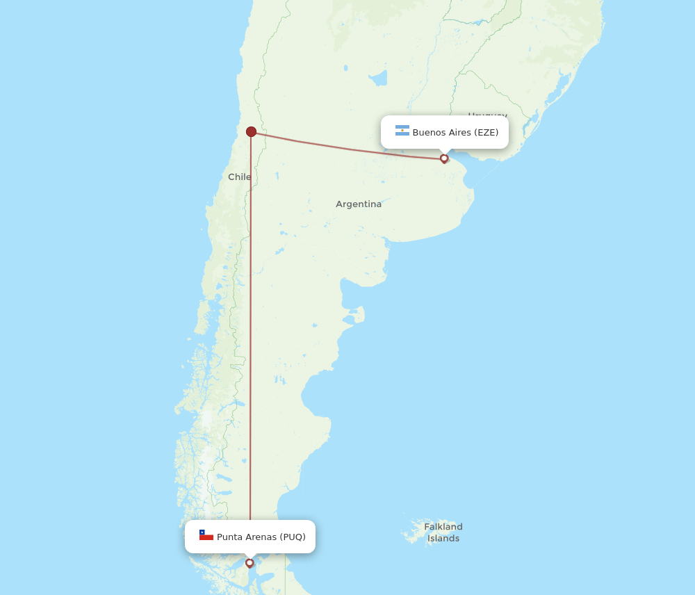EZE-PUQ flight routes