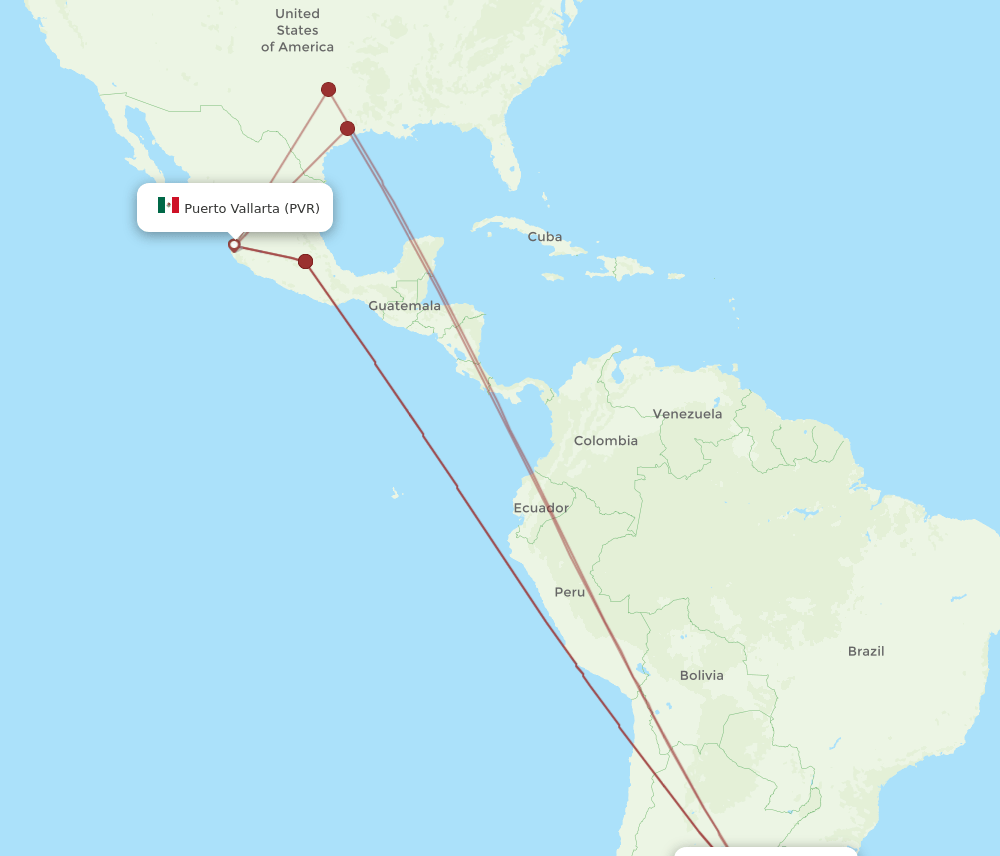 EZE-PVR flight routes