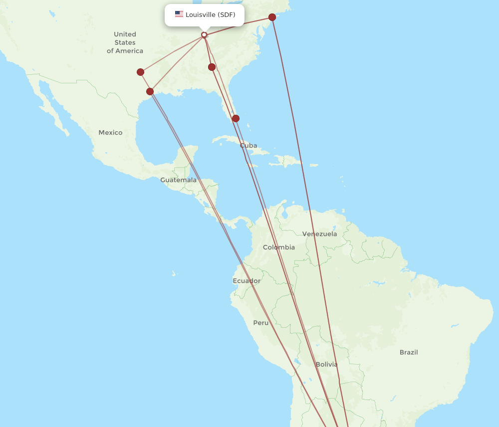 EZE-SDF flight routes