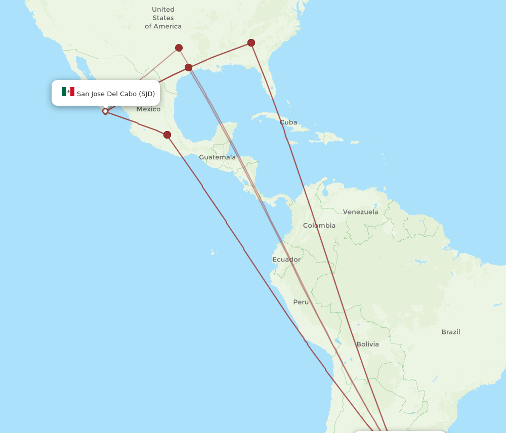 EZE-SJD flight routes