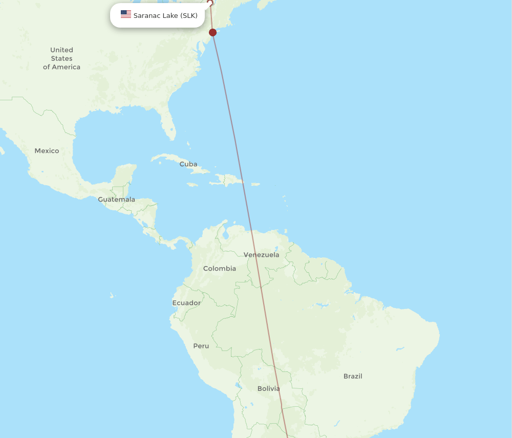 EZE to SLK flights and routes map