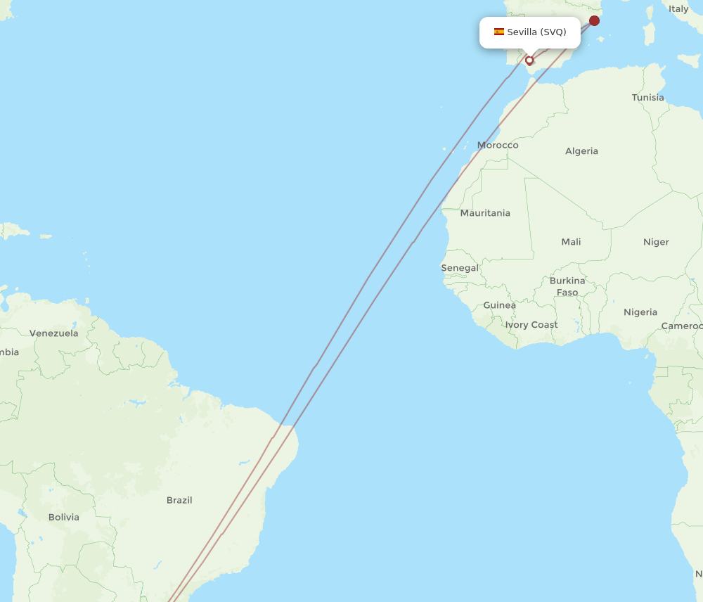 EZE-SVQ flight routes
