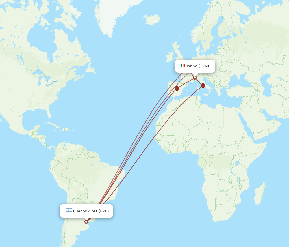 EZE-TRN flight routes
