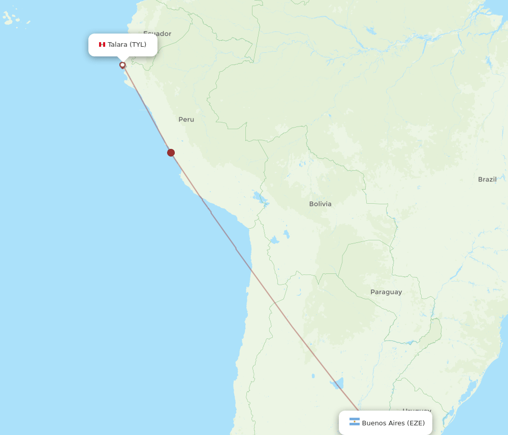 EZE-TYL flight routes