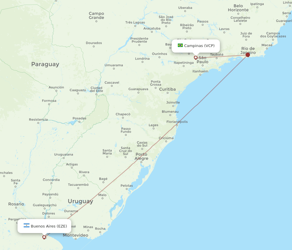 EZE-VCP flight routes