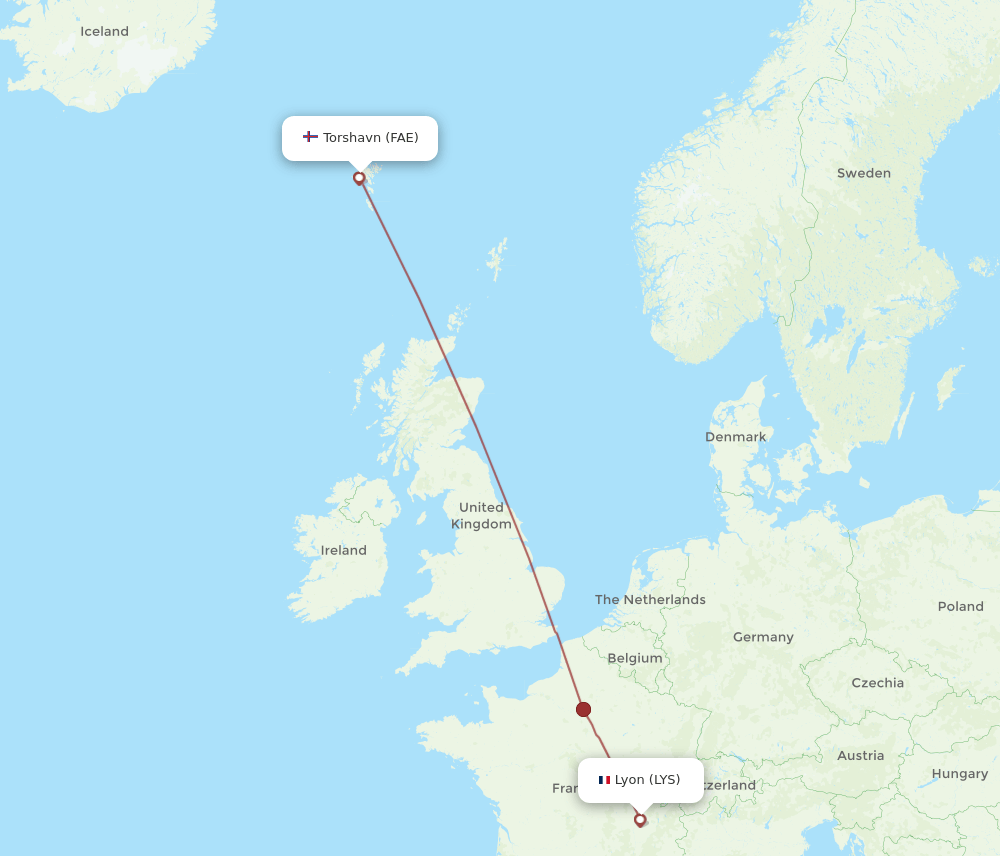 FAE-LYS flight routes