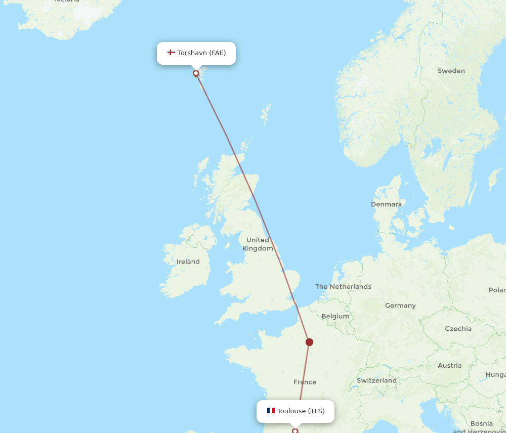 FAE-TLS flight routes