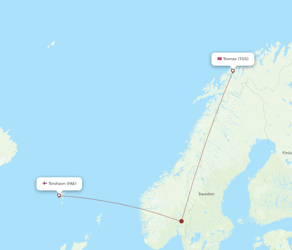 FAE-TOS flight routes