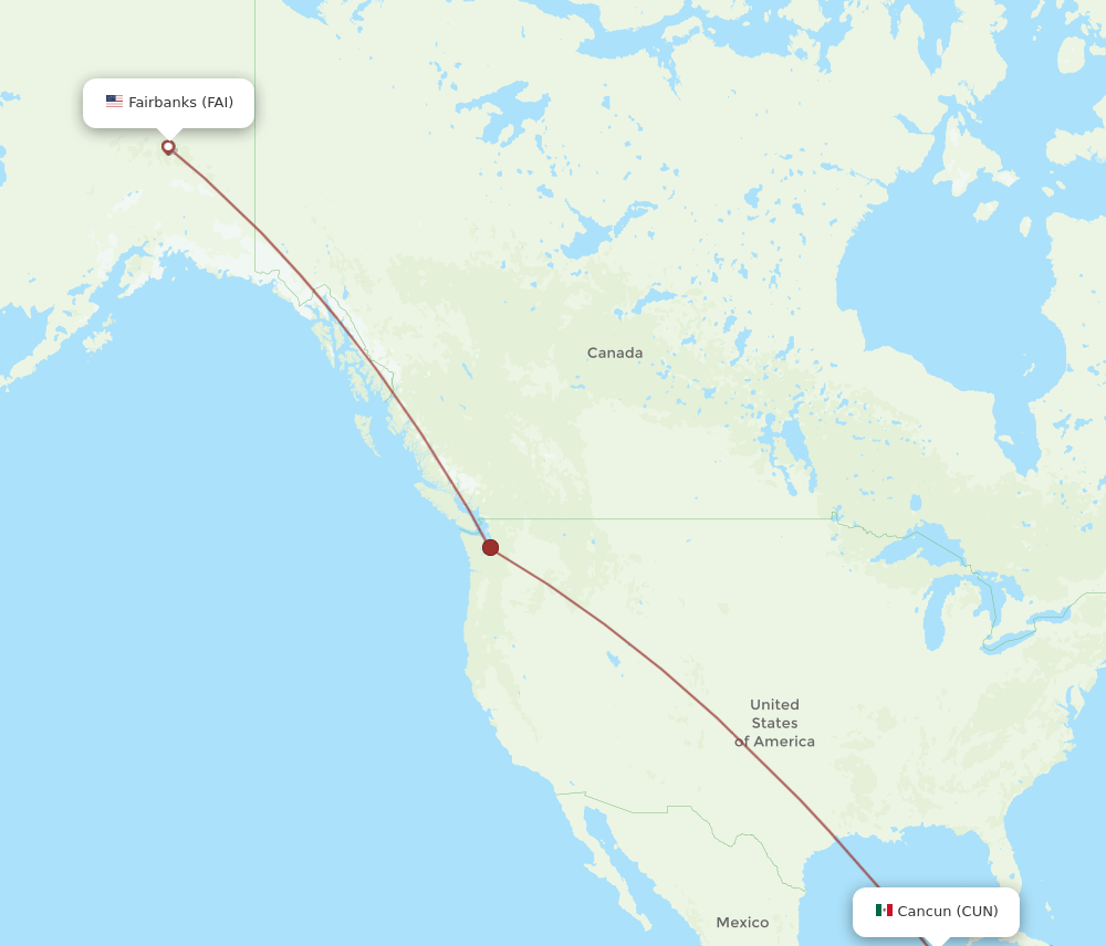 FAI-CUN flight routes