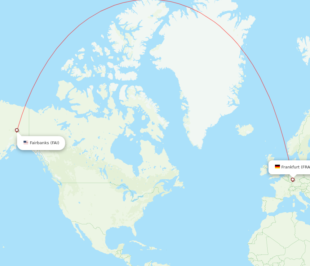 FAI to FRA flights and routes map