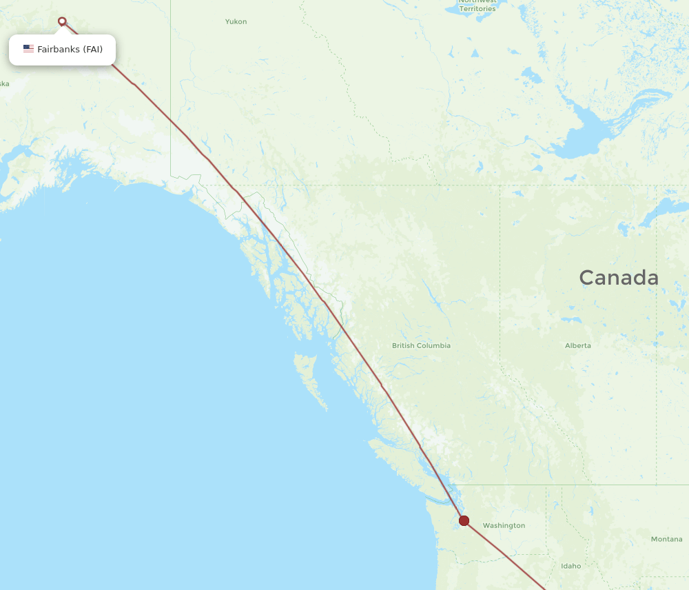 FAI to SLC flights and routes map