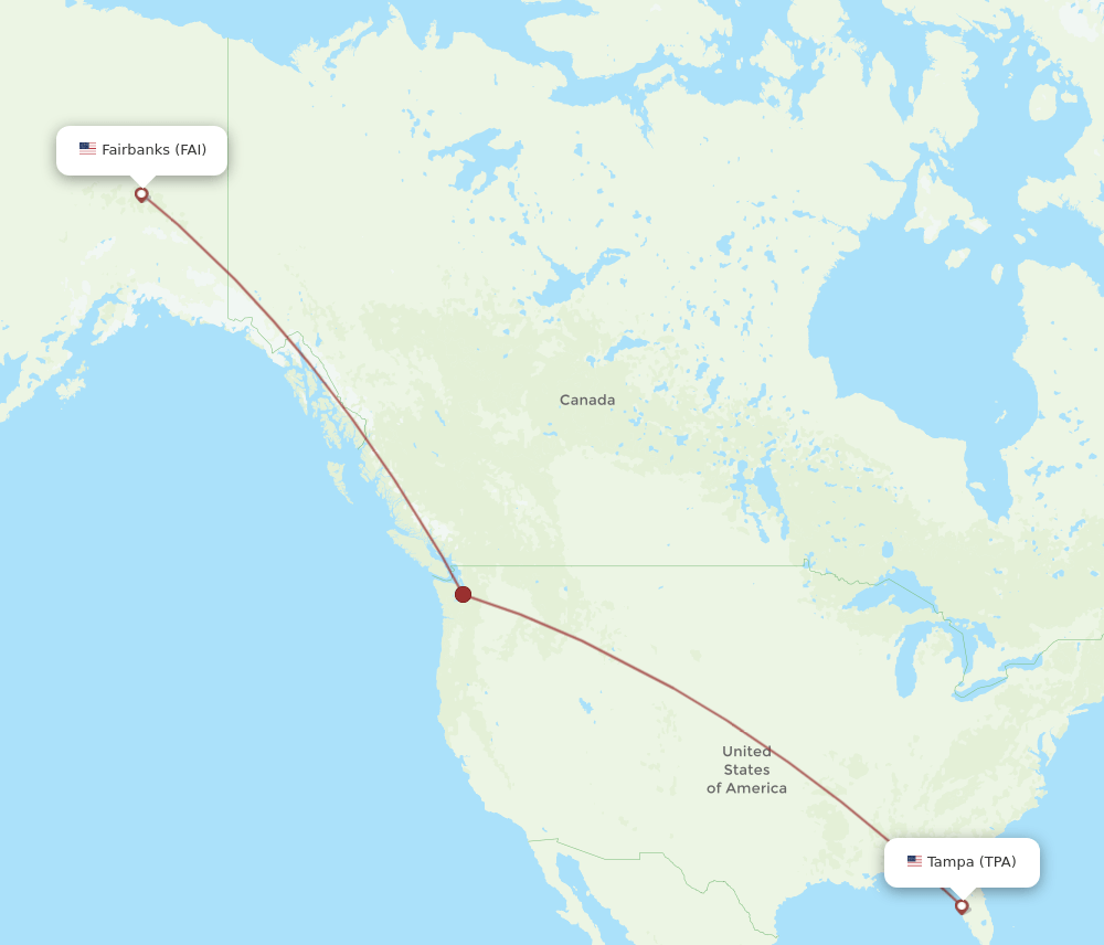 FAI-TPA flight routes