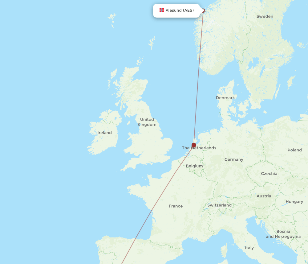 FAO-AES flight routes