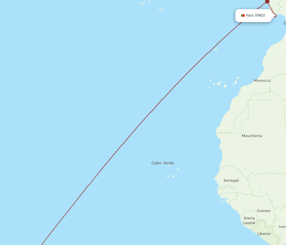FAO-BEL flight routes
