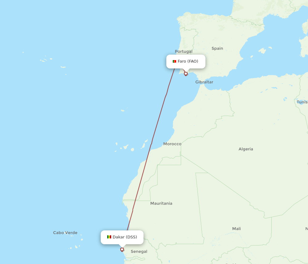 FAO-DSS flight routes