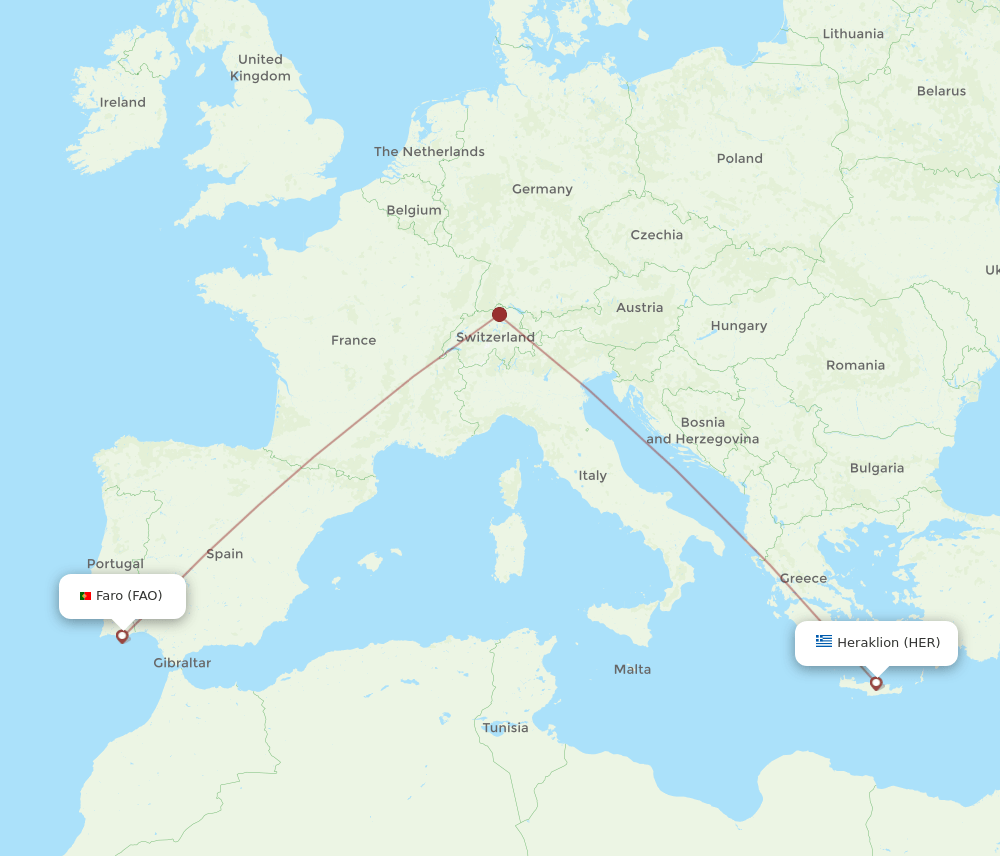 FAO-HER flight routes