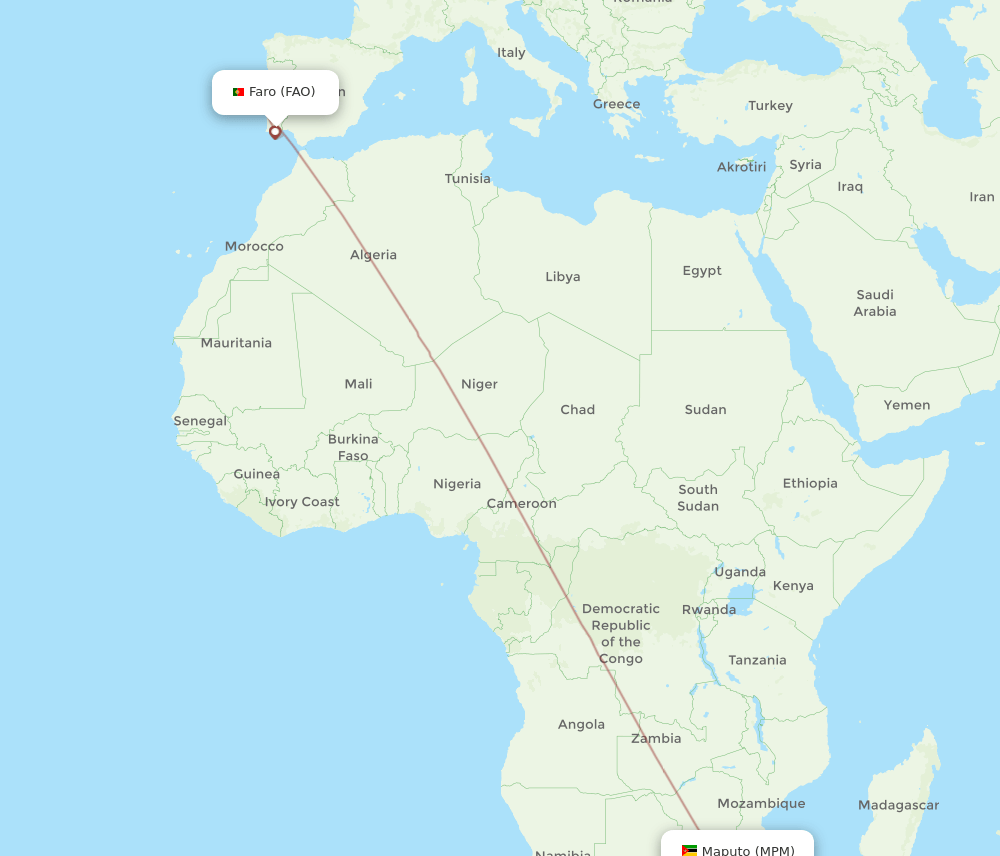 FAO-MPM flight routes
