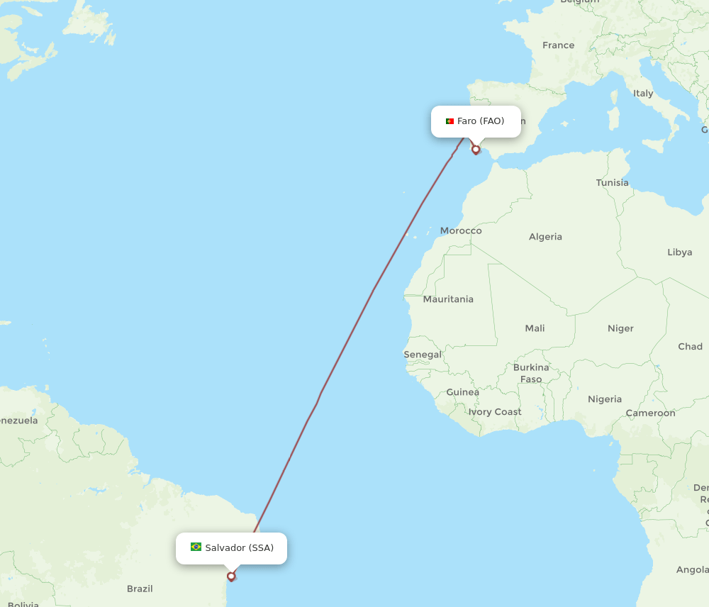FAO-SSA flight routes