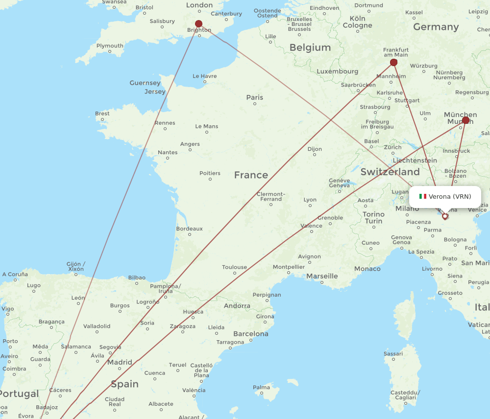 FAO-VRN flight routes