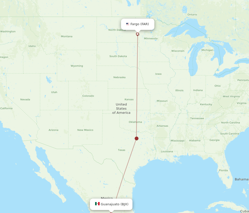 FAR-BJX flight routes