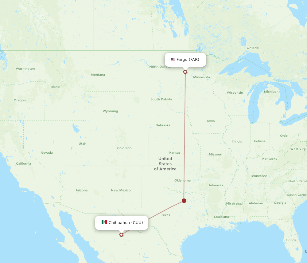 FAR-CUU flight routes