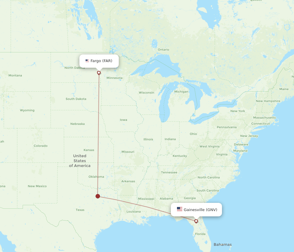 FAR-GNV flight routes
