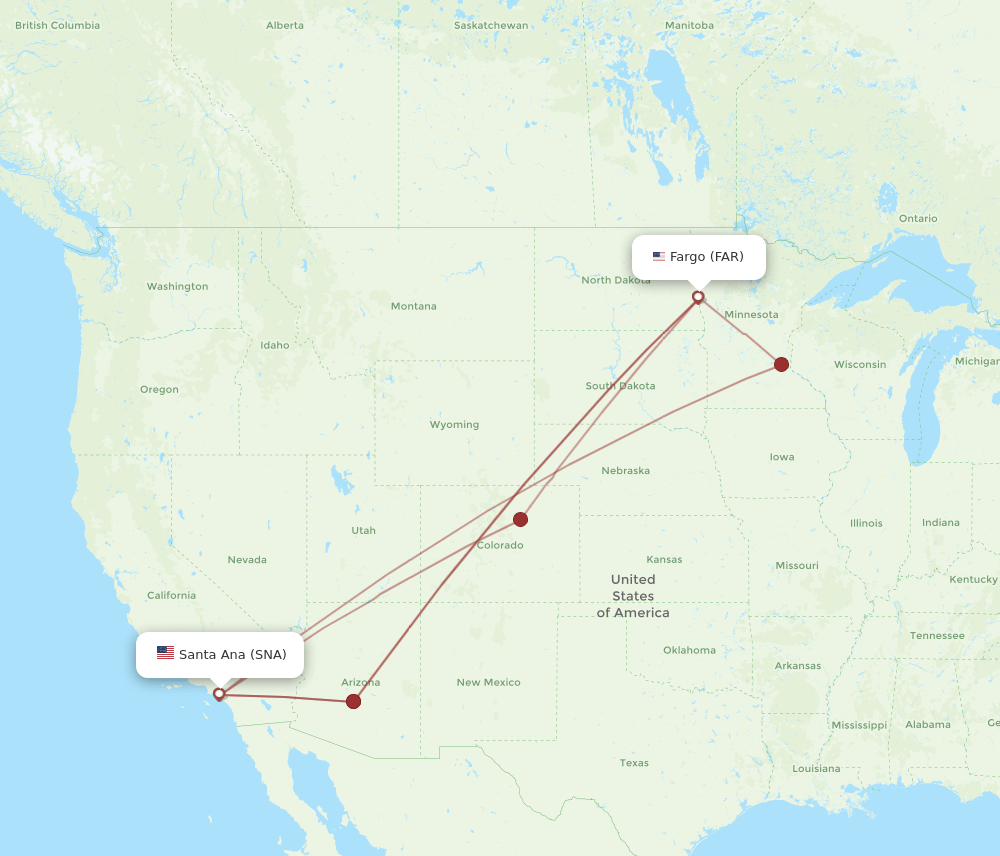 FAR-SNA flight routes