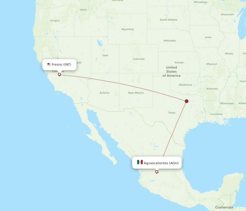FAT-AGU flight routes
