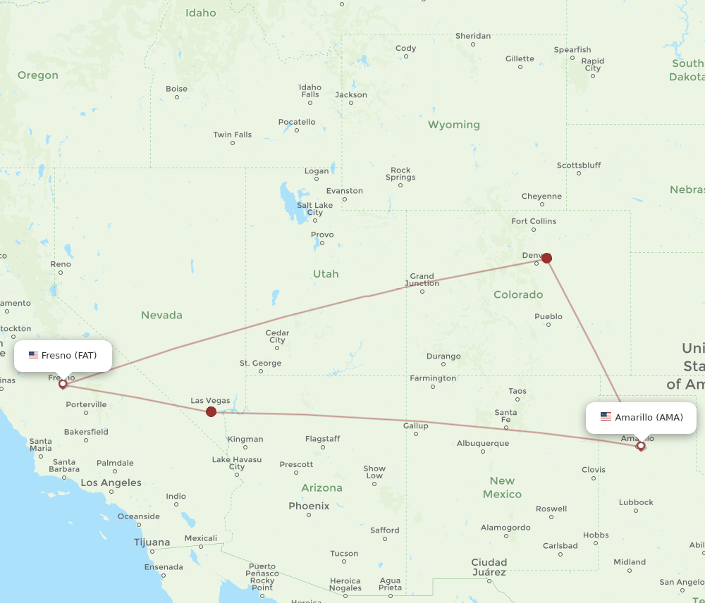 FAT-AMA flight routes