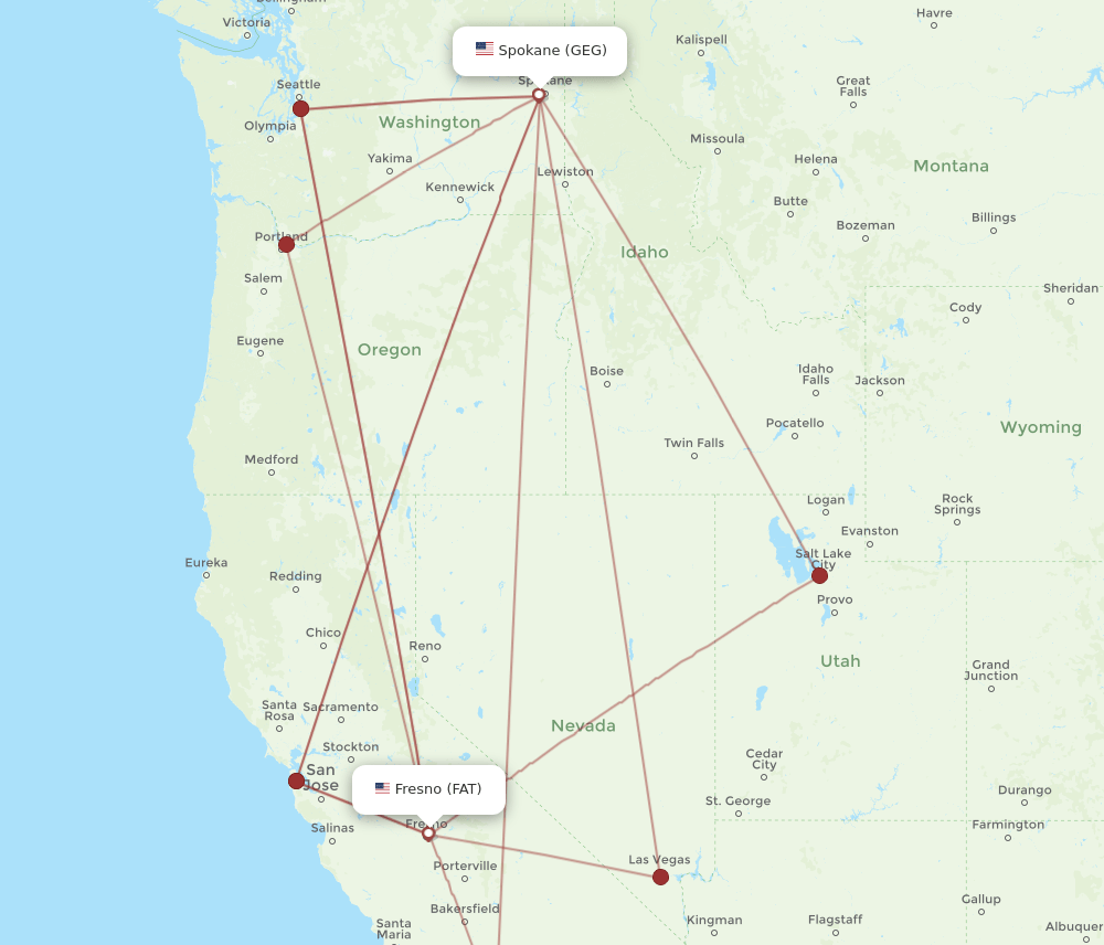 FAT-GEG flight routes