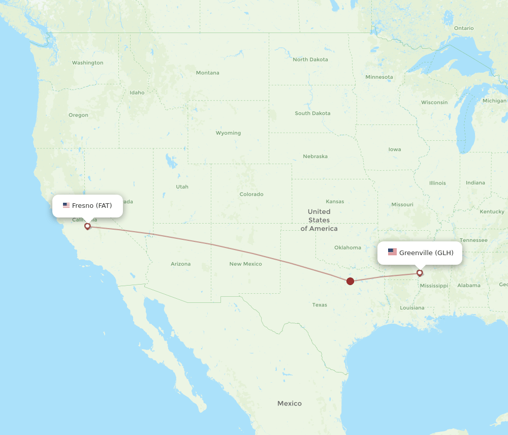 FAT-GLH flight routes