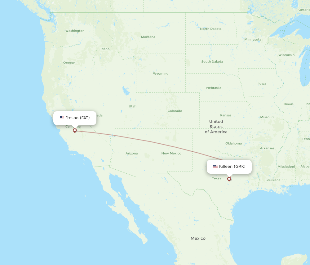 Flights From Fresno To New York All flight routes from Fresno to Killeen, FAT to GRK - Flight Routes