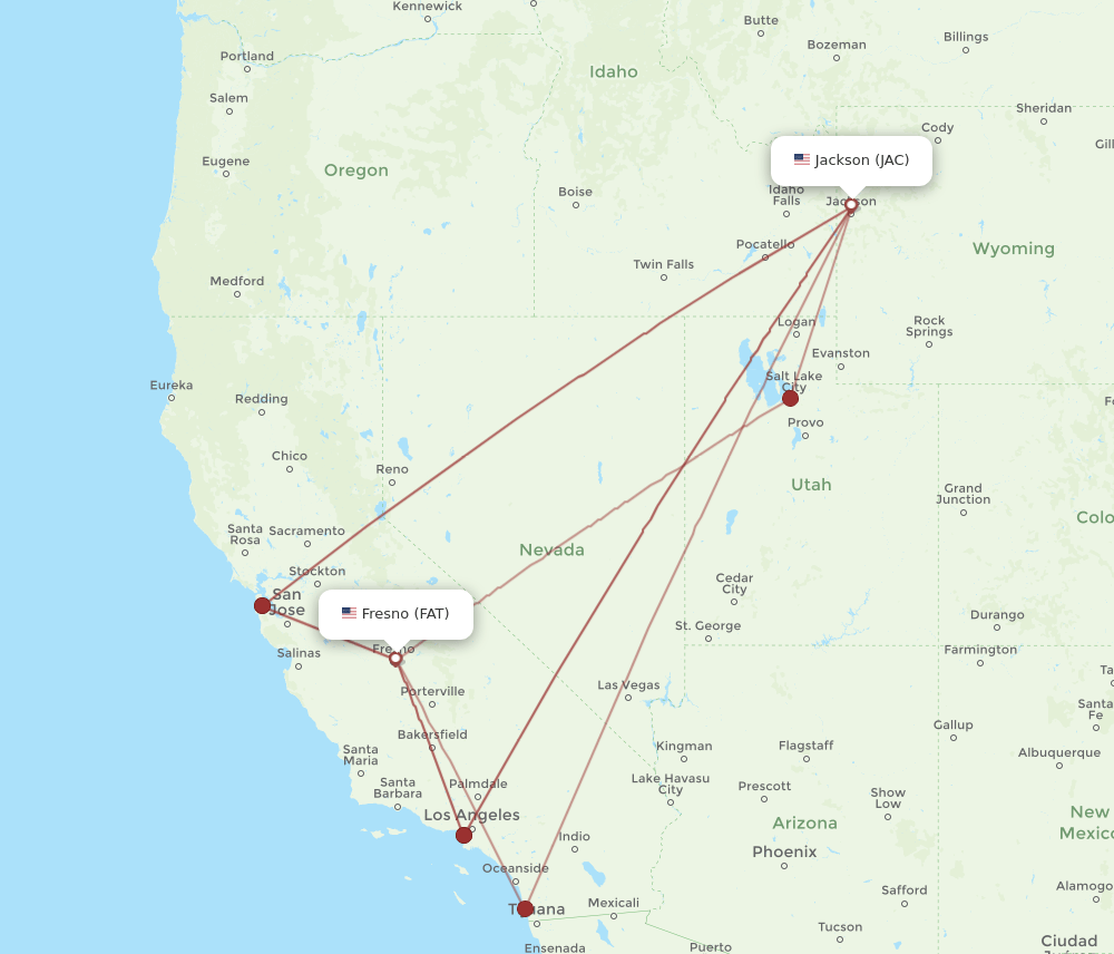 FAT-JAC flight routes