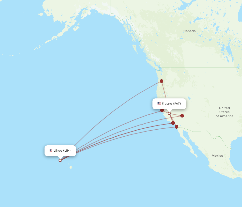 FAT-LIH flight routes