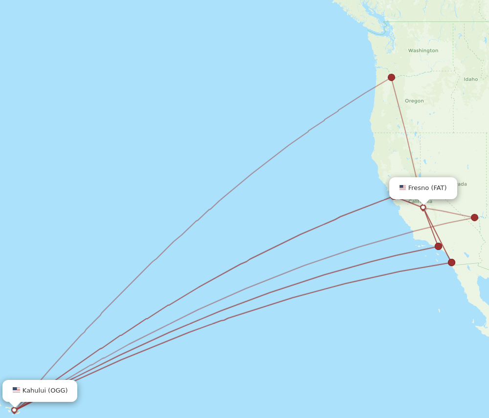 FAT-OGG flight routes