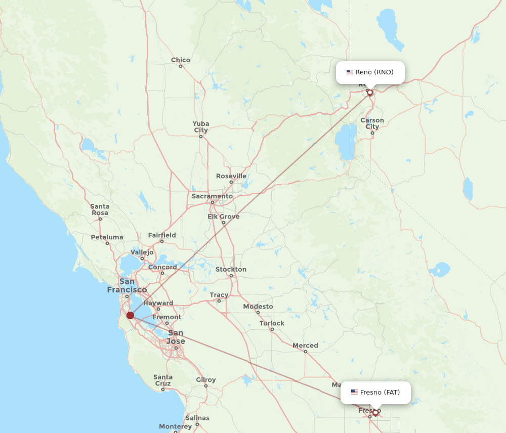 FAT-RNO flight routes
