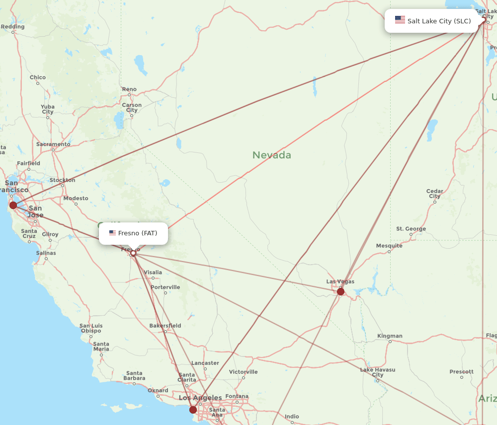 FAT-SLC flight routes