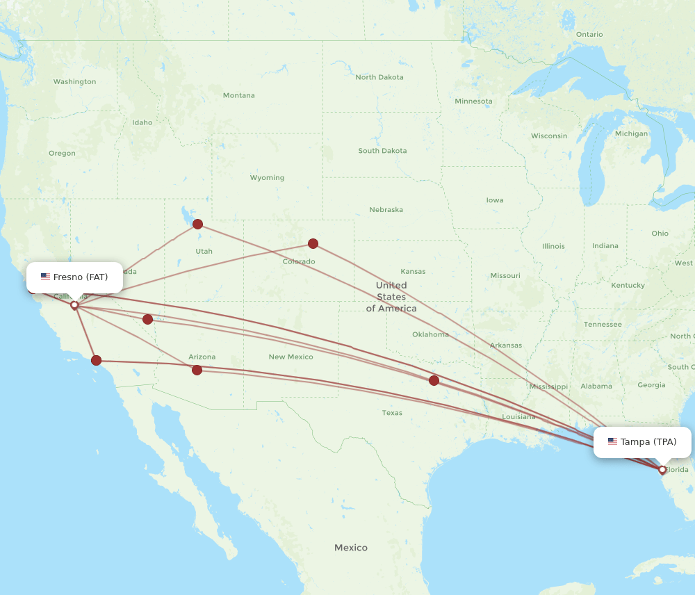 FAT-TPA flight routes