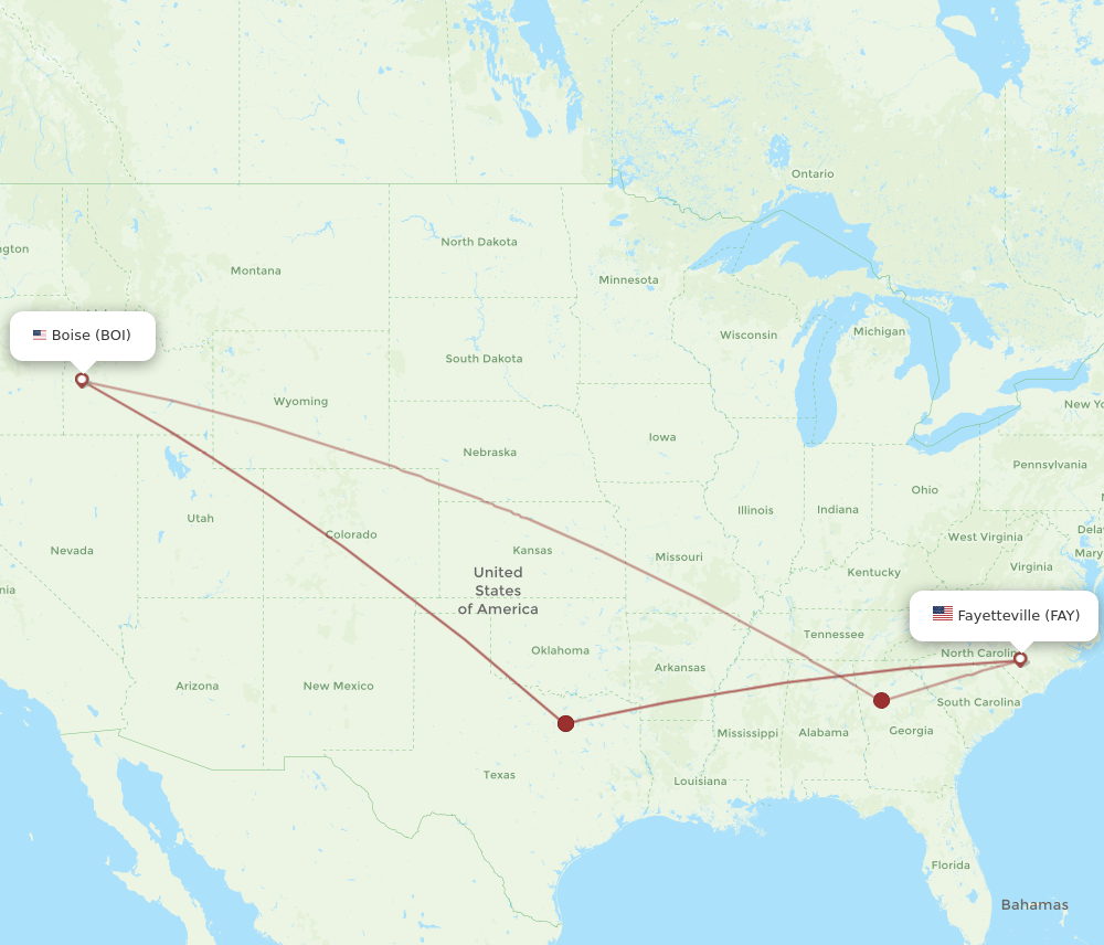 FAY-BOI flight routes
