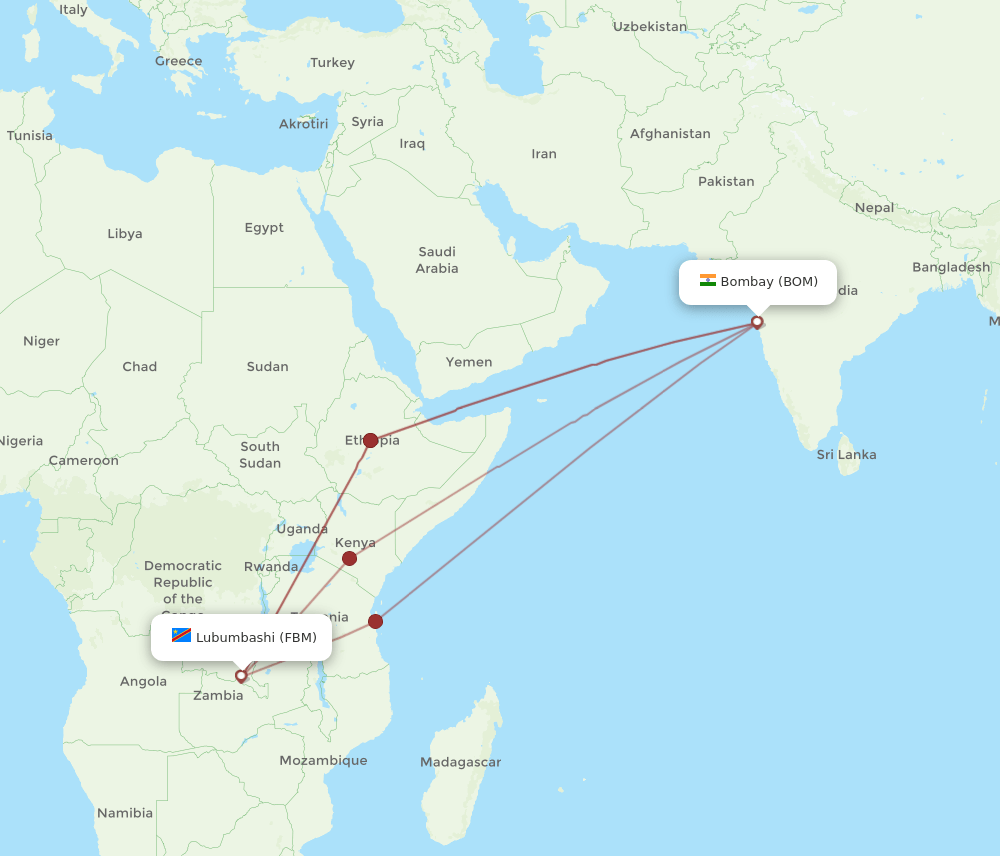 FBM-BOM flight routes
