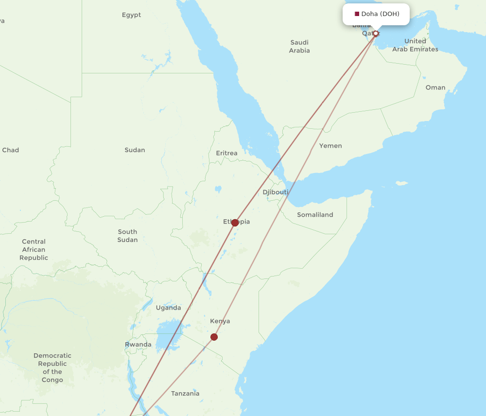 FBM-DOH flight routes