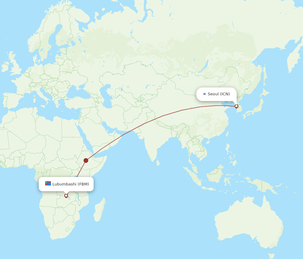 FBM-ICN flight routes
