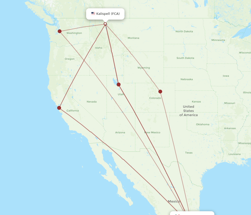 FCA-MEX flight routes