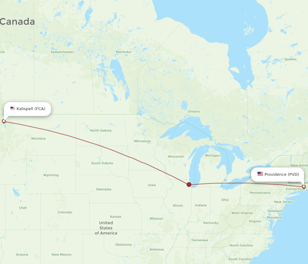 FCA-PVD flight routes