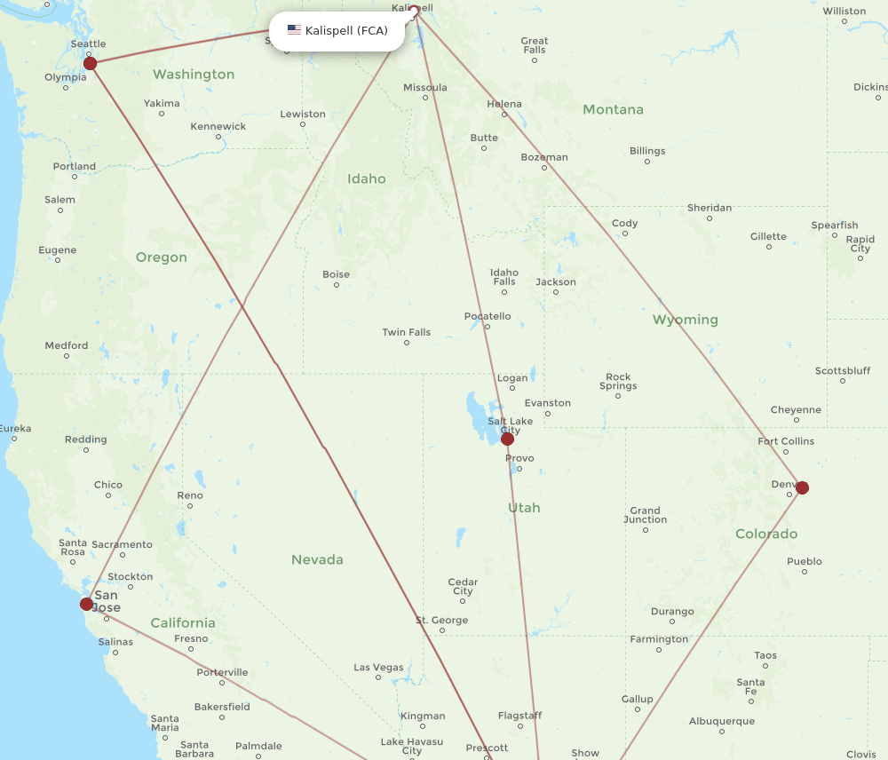 FCA-TUS flight routes
